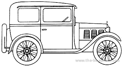BMW Dixi (1928) - БМВ - чертежи, габариты, рисунки автомобиля