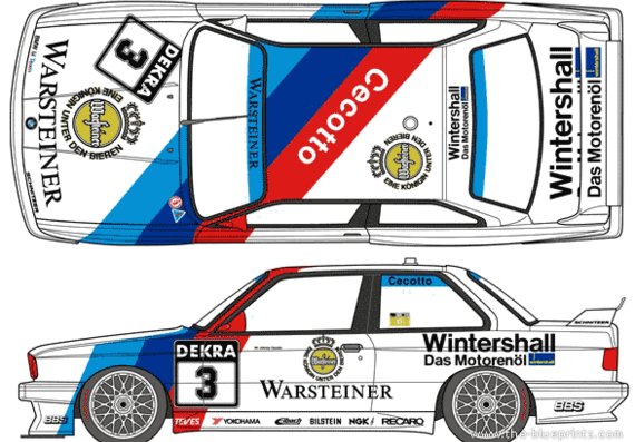 BMW M3 Sport Evo DTM (1991) - BMW - drawings, dimensions, pictures of the car