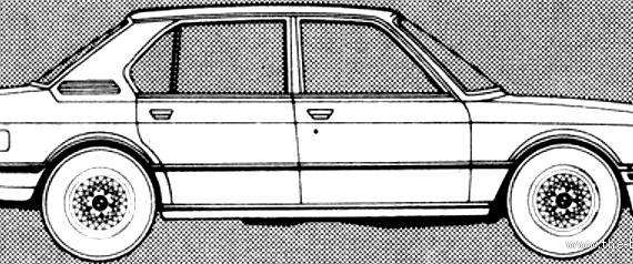 BMW M535i E12 (1980) - БМВ - чертежи, габариты, рисунки автомобиля