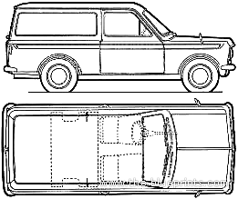Bedford Beagle (1969) - Бедфорд - чертежи, габариты, рисунки автомобиля