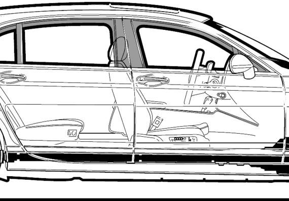 Bentley Continental Flying Spur Speed (2010) - Бентли - чертежи, габариты, рисунки автомобиля