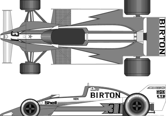 Birton - Гоночный - чертежи, габариты, рисунки автомобиля