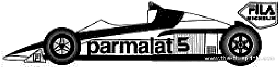 Brabham BT52 F1 - Брэбхем - чертежи, габариты, рисунки автомобиля