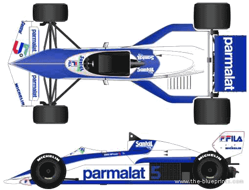 Brabham BT52 F1 GP (1983) - Брэбхем - чертежи, габариты, рисунки автомобиля