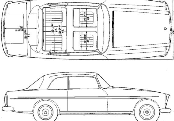 Bristol 410 (1967) - Бристоль - чертежи, габариты, рисунки автомобиля
