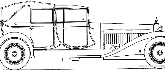 Bugatti T41 Royale Doctor Fuchs Weinberger Berline De Voyage (1931) - Бугатти - чертежи, габариты, рисунки автомобиля