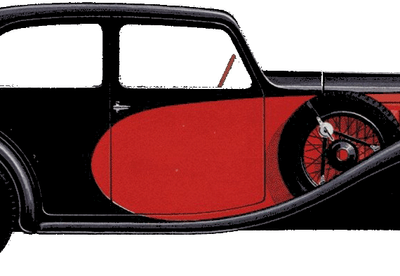 Bugatti T57 Galiber Saloon - Bugatti - drawings, dimensions, pictures of the car