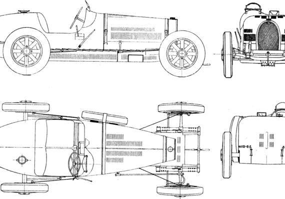 Bugatti Type 51 - Bugatti - drawings, dimensions, pictures of the car