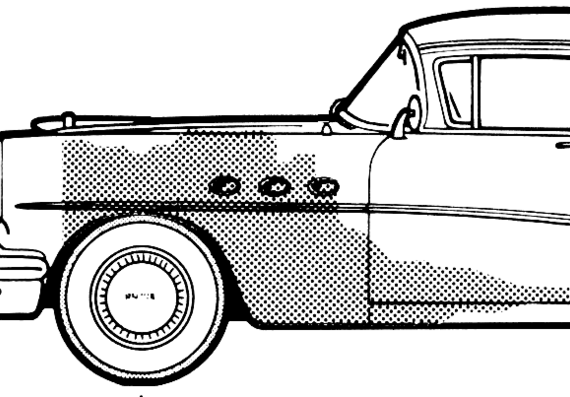 Buick Century Model 69 Estate Wagon (1954) - Бьюик - чертежи, габариты, рисунки автомобиля