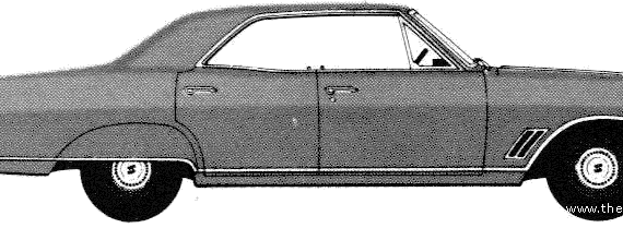 Buick Skylark 4-Door Hardtop (1967) - Бьюик - чертежи, габариты, рисунки автомобиля
