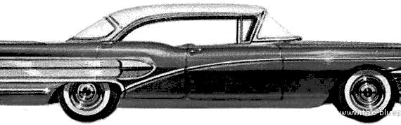 Buick Special 46R Riviera 2-Door Hardtop (1958) - Бьюик - чертежи, габариты, рисунки автомобиля