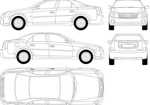 Cadillac CTS (2003) - Cadillac - drawings, dimensions, pictures of the car
