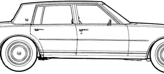 Cadillac Seville (1980) - Кадиллак - чертежи, габариты, рисунки автомобиля
