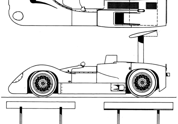 Chaparral 2E Can-Am (1966) - Chapral - drawings, dimensions, pictures of the car