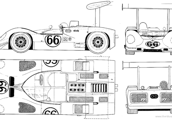 Chapparal 2F - Chapral - drawings, dimensions, pictures of the car
