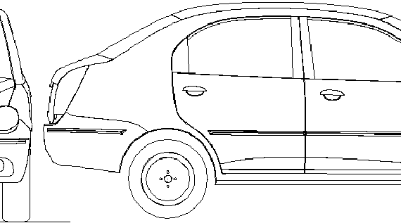 Chery QQ6 (2010) - Разные автомобили - чертежи, габариты, рисунки автомобиля