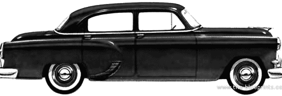 Chevrolet 150 4-Door Sedan (1953) - Шевроле - чертежи, габариты, рисунки автомобиля