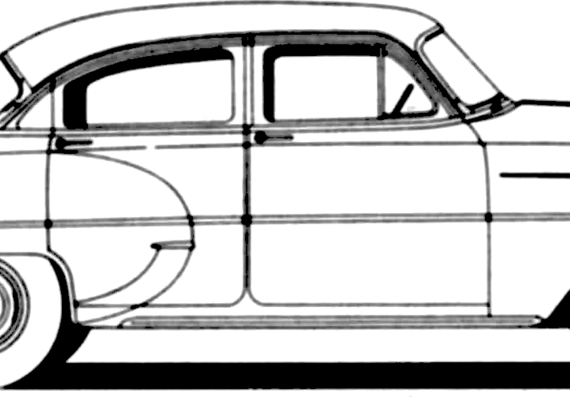 Chevrolet 210 4-Door Sedan (1953) - Шевроле - чертежи, габариты, рисунки автомобиля