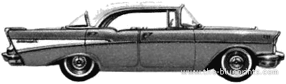 Chevrolet 210 Sport Sedan (1957) - Шевроле - чертежи, габариты, рисунки автомобиля