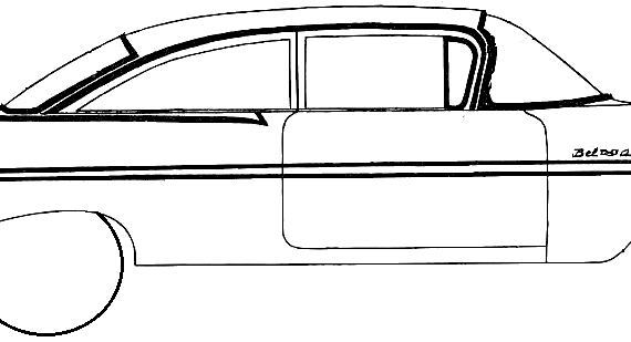 Chevrolet Bel Air 2-Door Sedan (1959) - Chevrolet - drawings, dimensions, pictures of the car