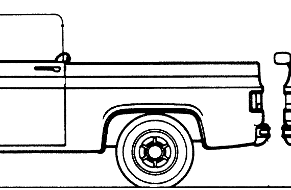 Chevrolet Blazer Soft Top (1975) - Шевроле - чертежи, габариты, рисунки автомобиля