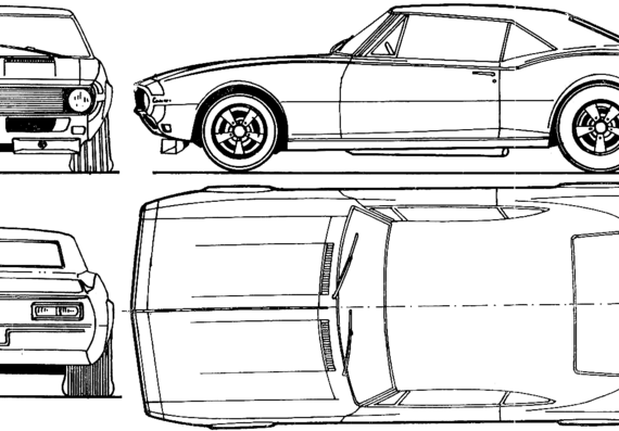 Chevrolet Camaro Coupe (1968) - Chevrolet - drawings, dimensions, pictures of the car