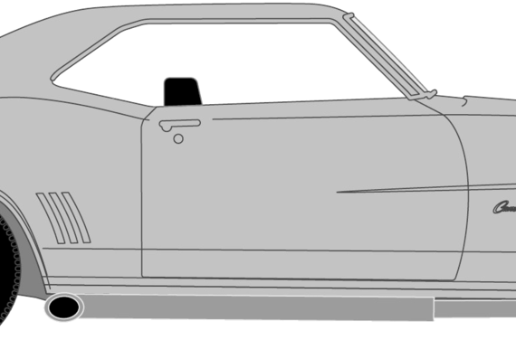 Chevrolet Camaro Z28 (1969) - Шевроле - чертежи, габариты, рисунки автомобиля