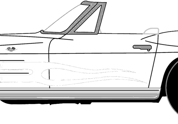 Chevrolet Corvette C2 Stingray Convertible (1963) - Шевроле - чертежи, габариты, рисунки автомобиля