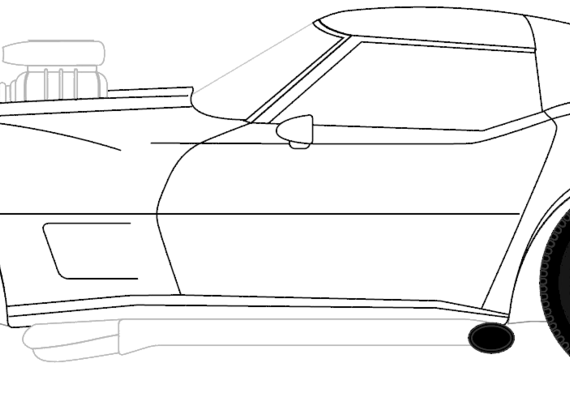 Chevrolet Corvette C3 (1978) - Шевроле - чертежи, габариты, рисунки автомобиля