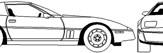 Chevrolet Corvette C4 Coupe (1984) - Шевроле - чертежи, габариты, рисунки автомобиля