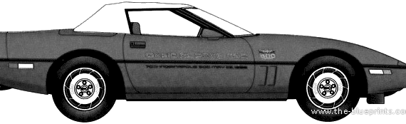 Chevrolet Corvette Convertible (1986) - Шевроле - чертежи, габариты, рисунки автомобиля