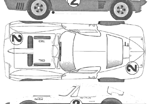 Chevrolet Corvette GS (1963) - Шевроле - чертежи, габариты, рисунки автомобиля
