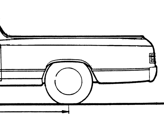 Chevrolet El Camino (1967) - Шевроле - чертежи, габариты, рисунки автомобиля