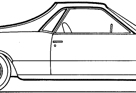 Chevrolet El Camino (1979) - Шевроле - чертежи, габариты, рисунки автомобиля