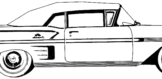 Chevrolet Impala Convertible (1958) - Шевроле - чертежи, габариты, рисунки автомобиля