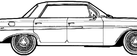 Chevrolet Impala Sport Coupe (1961) - Шевроле - чертежи, габариты, рисунки автомобиля