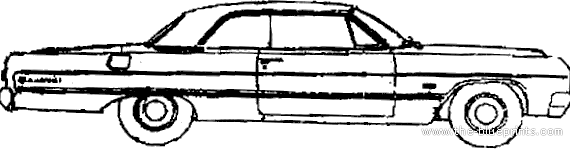 Chevrolet Impala Sport Coupe (1964) - Шевроле - чертежи, габариты, рисунки автомобиля