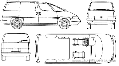 Chevrolet Lumina APV (1990) - Шевроле - чертежи, габариты, рисунки автомобиля