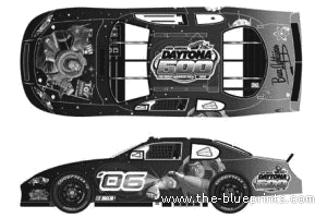 Chevrolet NASCAR (2006) - Шевроле - чертежи, габариты, рисунки автомобиля