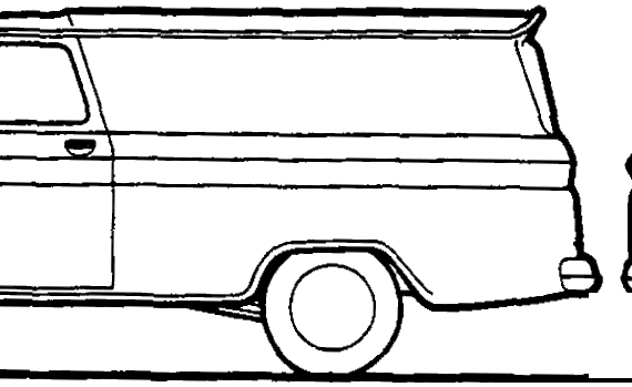 Chevrolet Panel Delivery C10 (1965) - Шевроле - чертежи, габариты, рисунки автомобиля