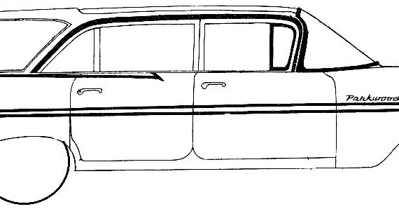 Chevrolet Parkwood 4-Door Station Wagon (1959) - Шевроле - чертежи, габариты, рисунки автомобиля