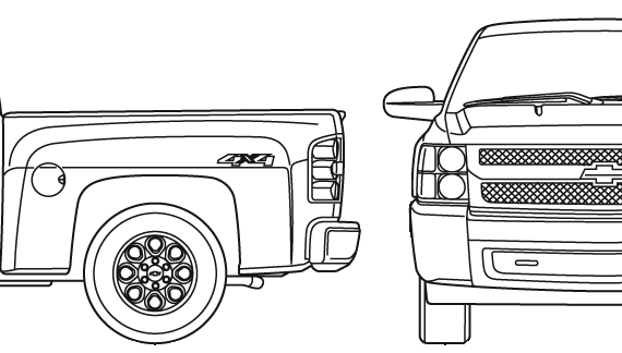 Chevrolet Silverado (2007) - Chevrolet - drawings, dimensions, pictures of the car