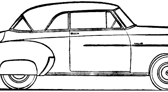 Chevrolet Styleline DeLuxe Bel Air 2dr Hardtop (1950) - Шевроле - чертежи, габариты, рисунки автомобиля