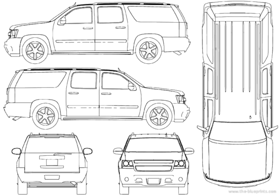 Chevrolet Suburban (2006) - Chevrolet - drawings, dimensions, pictures of the car