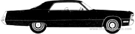 Chrysler Imperial 4-Door Hardtop (1971) - Крайслер - чертежи, габариты, рисунки автомобиля