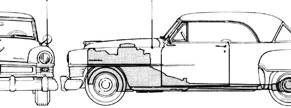Chrysler New Yorker 2-Door Hardtop (1951) - Крайслер - чертежи, габариты, рисунки автомобиля