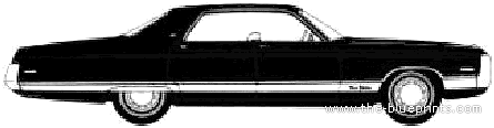 Chrysler New Yorker 4-Door Hardtop (1971) - Крайслер - чертежи, габариты, рисунки автомобиля