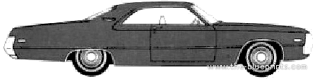 Chrysler Newport 2-Door Hardtop (1971) - Крайслер - чертежи, габариты, рисунки автомобиля