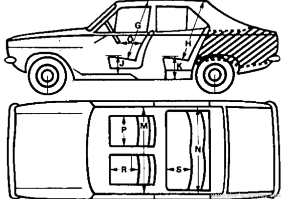 Chrysler Sunbeam - Крайслер - чертежи, габариты, рисунки автомобиля
