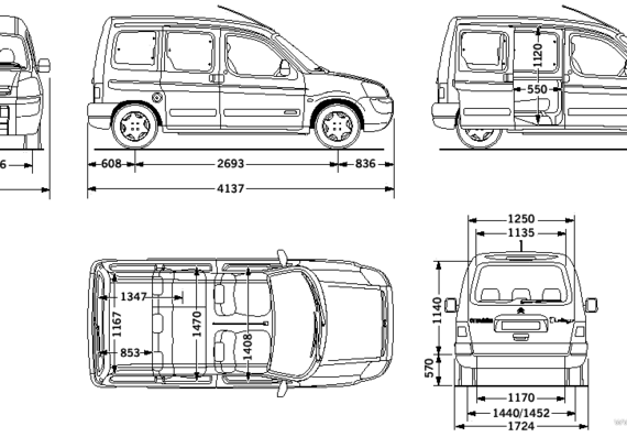 Citroen Berlingo (2004) - Citroen - drawings, dimensions, pictures of the car
